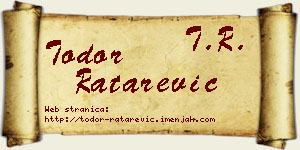 Todor Ratarević vizit kartica